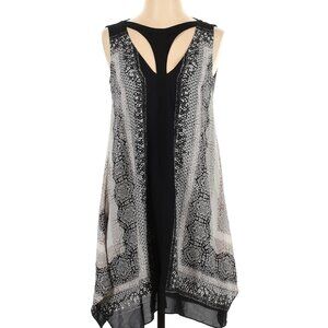 BCBGMaxazria Amelia Cutout Boho Asymmetrical Dress